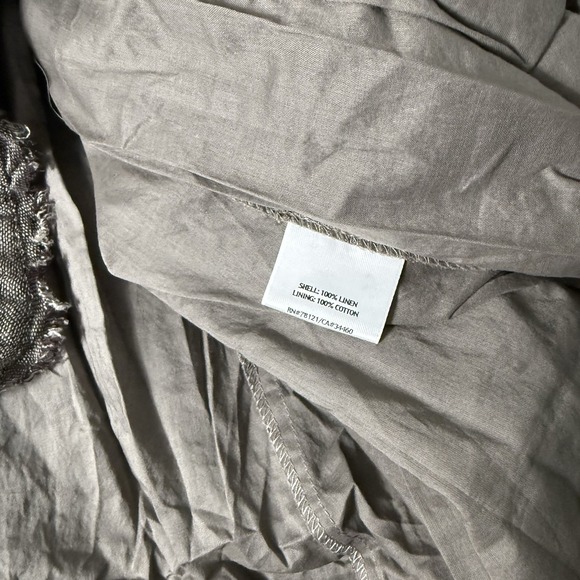 EILEEN FISHER 100% LINEN SEAMED SKIRT IN CLOVE, SZ LARGE - Picture 3 of 6